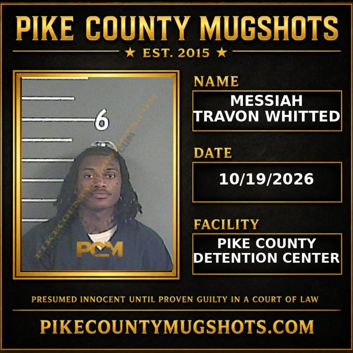 MESSIAH TRAVON WHITTED Pike County Kentucky arrest booking