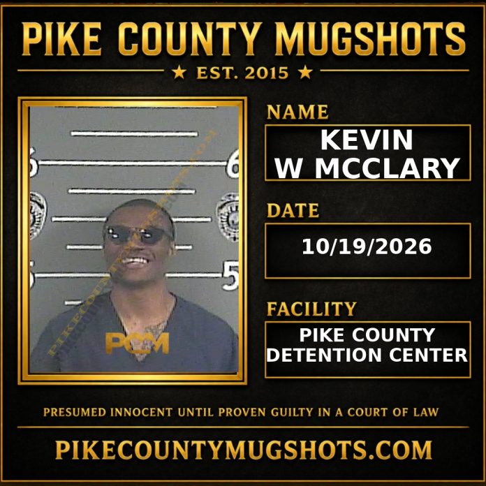 KEVIN W MCCLARY Pike County Kentucky arrest booking