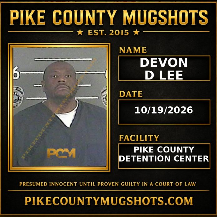 DEVON D LEE Pike County Kentucky arrest booking