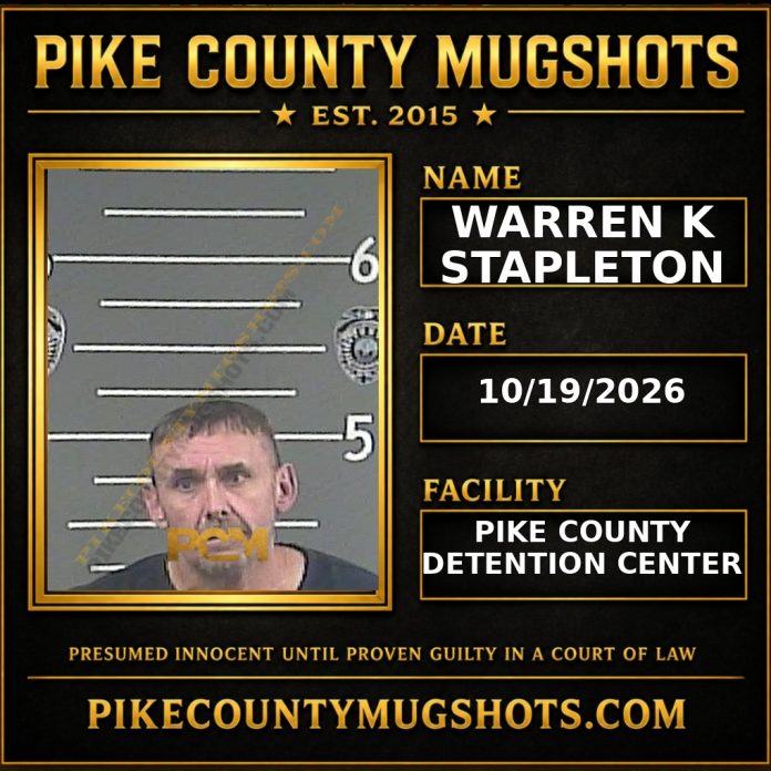 WARREN K STAPLETON WARREN K STAPLETON Pike County Kentucky arrest booking
