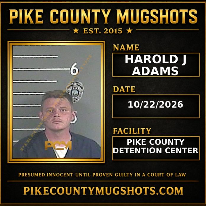 HAROLD J ADAMS Pike County Kentucky arrest booking