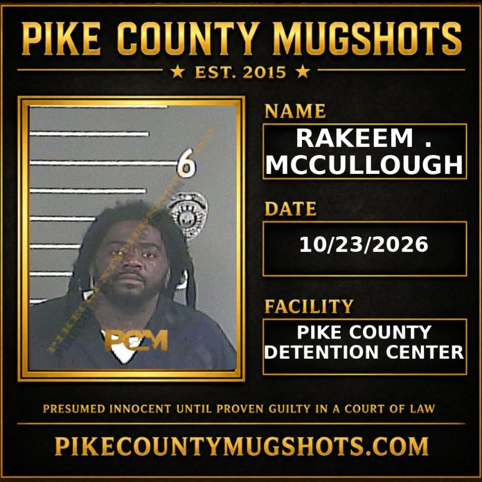 RAKEEM . MCCULLOUGH Pike County Kentucky arrest booking