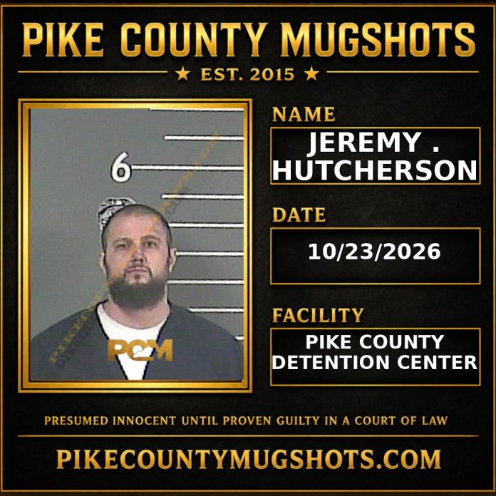 JEREMY . HUTCHERSON Pike County Kentucky arrest booking