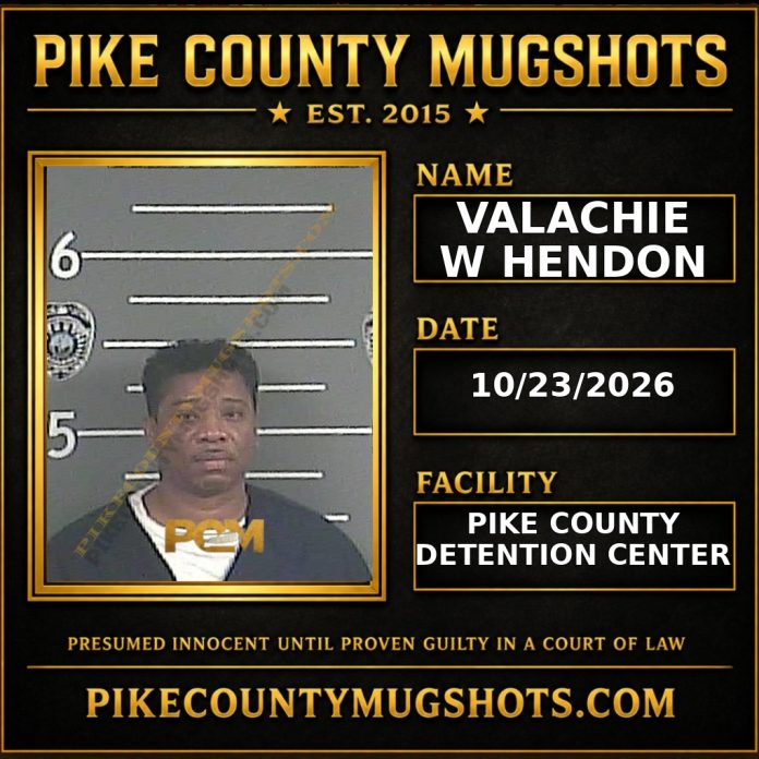 VALACHIE W HENDON Pike County Kentucky arrest booking