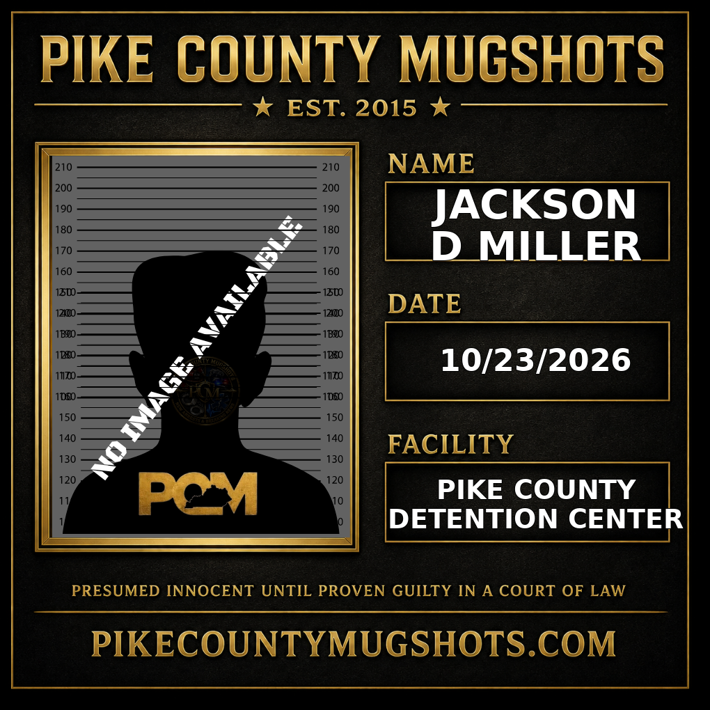 JACKSON D MILLER booking photo