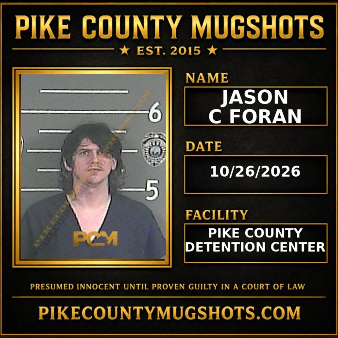 JASON C FORAN Pike County Kentucky arrest booking