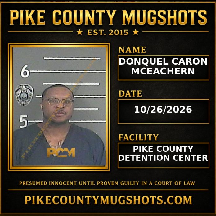 DONQUEL CARON MCEACHERN Pike County Kentucky arrest booking