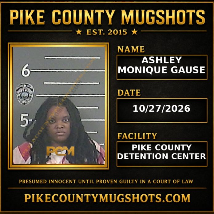 ASHLEY MONIQUE GAUSE Pike County Kentucky arrest booking