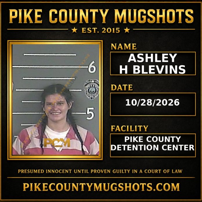 ASHLEY H BLEVINS Pike County Kentucky arrest booking