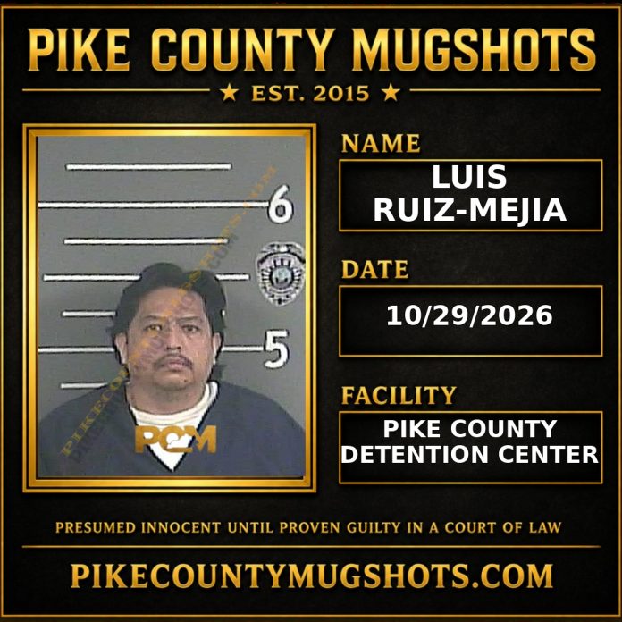 LUIS RUIZ-MEJIA Pike County Kentucky arrest booking