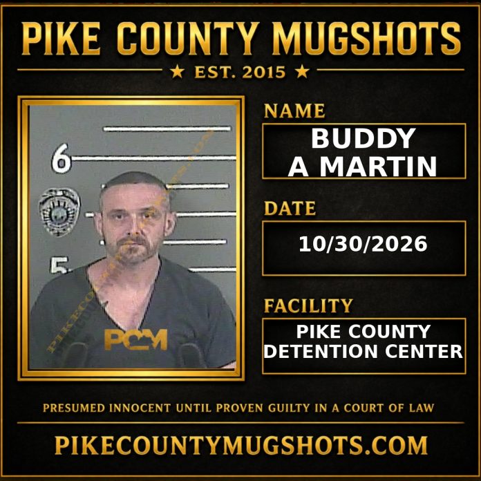 BUDDY A MARTIN Pike County Kentucky arrest booking