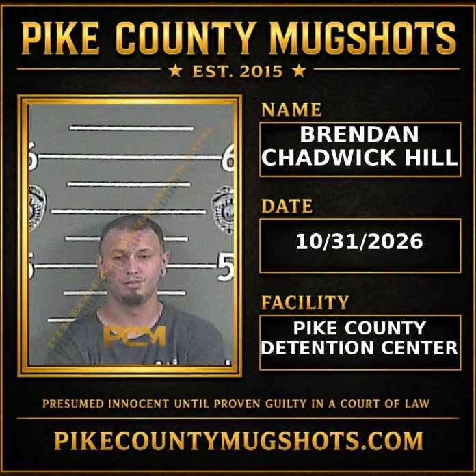 BRENDAN CHADWICK HILL Pike County Kentucky arrest booking